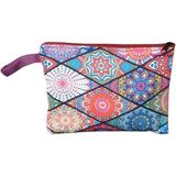 Uretti - Sibel 2453 4352 El Yapımı Mandala Desen Clutch - Portföy Çanta - 16 x 23 - Mavi