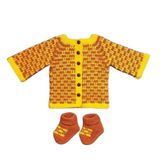 Uretti - Talia 8659 6719 El Örgüsü Erkek Çocuk Hırka - Patik Set - 2 Yaş