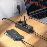 Urfakent 67W Hızlı Şarjlı Akıllı Çoklu Priz – 2000W Güç, 2 Usb-C + 2 Usb-A Çıkışlı, Telefon & Laptop Uyumlu