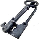 Urfakent Antika Tarz Dekoratif Pirinç Anahtar Kapı Tokmağı, Taktak - 170X60MM, Oksit
