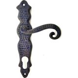 Urfakent Antika Tarz Dekoratif Pirinç Kıvrık Banyo Kapı Kolu - 210X43 Mm, Oksit