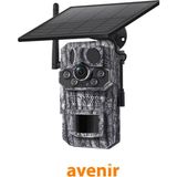 Urfakent AV-S443H 3mp 4g Solar Panelli Gps Black Light Fotokapan Gece Görüşlü Sesli Kamera - Çok Renkli