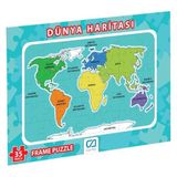 urfakent bilişim ve medya danışmanlık Dünya Haritası Frame Puzzle 35 Parça