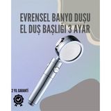 Urfakent Paslanmaz Çelik Çok Fonksiyonlu El Duş Başlığı – 3 Modlu Püskürtme Seçeneği