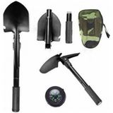 Urfakent Pusulalı Katlanabilir Kazma Kürek Kamp Seti Kamp Küreği Portatif Çantalı