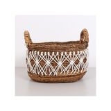 Ürgüp 34x31x28 cm. Doğal Abaka El Yapımı Oval Sepet