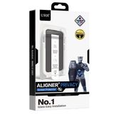 URR Apple ile Uyumlu iPhone 14 Pro Max Aligner+ Hayalet Cam Ekran Koruyucu - Siyah