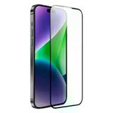 URR iPhone 15 Pro Max 2.5D Antistatik Silkscreen Cam Ekran Koruyucu - Siyah