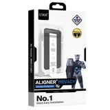 Urr İphone 16 Plus Aligner+ Hayalet Cam Ekran Koruyucu - Siyah