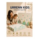 Urrenn Katlanabilir Bebek Oyun Matı 130x200 cm — XPE Köpük, CE Sertifikalı, Kanserojen İçermez