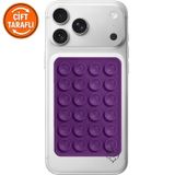 URUCHI Çift Taraflı Silikon Vantuzlu Telefon Tutucu, Ahtapot Vakumlu Tasarım, Telefon Arkası Kılıf Tutucu, Araç ve Masa Üstü Kullanım, Tüm Cep Telefonu Modellerine Uygun, Mor, Çift Taraflı