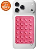 URUCHI Çift Taraflı Silikon Vantuzlu Telefon Tutucu, Ahtapot Vakumlu Tasarım, Telefon Arkası Kılıf Tutucu, Araç ve Masa Üstü Kullanım, Tüm Cep Telefonu Modellerine Uygun, Şeker Pembe, Çift Taraflı