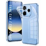 URUCHI Crystal Şeffaf Kılıf Oppo A52 / A72 / A92 için, [Sararma Önleyici] [Kamera Koruma] [Askeri Sınıf Düşme Testi] Şeffaf Şok Geçirmez Koruyucu Yumuşak Silikon İnce Kapak