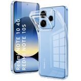 URUCHI Crystal Şeffaf Kılıf Redmi Note 10 4G / Note 10S için, [Sararma Önleyici] [Kamera Koruma] [Askeri Sınıf Düşme Testi] Şeffaf Şok Geçirmez Koruyucu Yumuşak Silikon İnce Kapak
