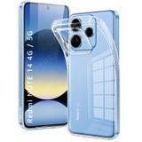 URUCHI Crystal Şeffaf Kılıf Redmi Note 14 4G / 5G için, [Sararma Önleyici] [Kamera Koruma] [Askeri Sınıf Düşme Testi] Şeffaf Şok Geçirmez Koruyucu Yumuşak Silikon İnce Kapak