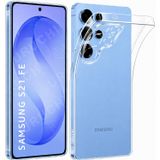 URUCHI Crystal Şeffaf Kılıf Samsung S21 FE için, [Sararma Önleyici] [Kamera Koruma] [Askeri Sınıf Düşme Testi] Şeffaf Şok Geçirmez Koruyucu Yumuşak Silikon İnce Kapak
