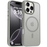 URUCHI Güçlü Manyetik iPhone 17e / 16e Telefon Kılıfı, [Mag-Safe ile Uyumlu] [Askeri Düzey Düşme Koruması] [Güçlü Silikon Kenarlar] İnce Yarı Saydam Mat Koruyucu Kılıf, Gri