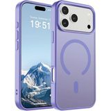 URUCHI Güçlü Manyetik Telefon Kılıfı, iPhone 18 Pro / 17 Pro, [Mag-Safe ile Uyumlu] [Askeri Düzey Düşme Koruması] [Güçlü Silikon Kenarlar] İnce Yarı Saydam Mat Koruyucu Kılıf (İndigo Mavi)