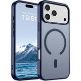 URUCHI Güçlü Manyetik Telefon Kılıfı, iPhone 18 Pro / 17 Pro, [Mag-Safe ile Uyumlu] [Askeri Düzey Düşme Koruması] [Güçlü Silikon Kenarlar] İnce Yarı Saydam Mat Koruyucu Kılıf (Lacivert)