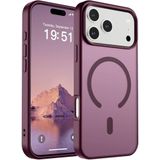 URUCHI Güçlü Manyetik Telefon Kılıfı, iPhone 18 Pro / 17 Pro, [Mag-Safe ile Uyumlu] [Askeri Düzey Düşme Koruması] [Güçlü Silikon Kenarlar] İnce Yarı Saydam Mat Koruyucu Kılıf (Mürdüm)