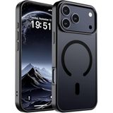 URUCHI Güçlü Manyetik Telefon Kılıfı, iPhone 18 Pro / 17 Pro, [Mag-Safe ile Uyumlu] [Askeri Düzey Düşme Koruması] [Güçlü Silikon Kenarlar] İnce Yarı Saydam Mat Koruyucu Kılıf (Siyah)
