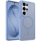 URUCHI Güçlü Manyetik Telefon Kılıfı, [Mag-Safe ile Uyumlu] [Askeri Düzey Düşme Koruması] [Güçlü Silikon Kenarlar] İnce Yarı Saydam Mat Koruyucu Kılıf (Açık Mavi, Samsung S26 Ultra)