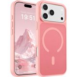 URUCHI Güçlü Manyetik Telefon Kılıfı, [Mag-Safe ile Uyumlu] [Askeri Düzey Düşme Koruması] [Güçlü Silikon Kenarlar] İnce Yarı Saydam Mat Koruyucu Kılıf (Açık Pembe, iPhone 17 Pro Max)
