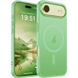 URUCHI Güçlü Manyetik Telefon Kılıfı, [Mag-Safe ile Uyumlu] [Askeri Düzey Düşme Koruması] [Güçlü Silikon Kenarlar] İnce Yarı Saydam Mat Koruyucu Kılıf (Açık Yeşil, iPhone 17 Air)