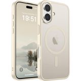 URUCHI Güçlü Manyetik Telefon Kılıfı, [Mag-Safe ile Uyumlu] [Askeri Düzey Düşme Koruması] [Güçlü Silikon Kenarlar] İnce Yarı Saydam Mat Koruyucu Kılıf (Antik Beyaz, iPhone 17)