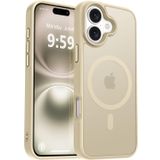 URUCHI Güçlü Manyetik Telefon Kılıfı, [Mag-Safe ile Uyumlu] [Askeri Düzey Düşme Koruması] [Güçlü Silikon Kenarlar] İnce Yarı Saydam Mat Koruyucu Kılıf (Bej, iPhone 16 6,1 inç)