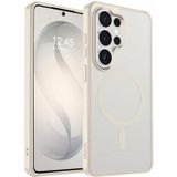 URUCHI Güçlü Manyetik Telefon Kılıfı, [Mag-Safe ile Uyumlu] [Askeri Düzey Düşme Koruması] [Güçlü Silikon Kenarlar] İnce Yarı Saydam Mat Koruyucu Kılıf (Bej, Samsung S26 Ultra)