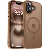 URUCHI Güçlü Manyetik Telefon Kılıfı, [Mag-Safe ile Uyumlu] [Askeri Düzey Düşme Koruması] [Güçlü Silikon Kenarlar] İnce Yarı Saydam Mat Koruyucu Kılıf (Çöl Titanium, iPhone 16 6,1 inç)