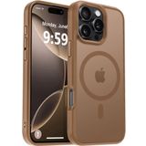 URUCHI Güçlü Manyetik Telefon Kılıfı, [Mag-Safe ile Uyumlu] [Askeri Düzey Düşme Koruması] [Güçlü Silikon Kenarlar] İnce Yarı Saydam Mat Koruyucu Kılıf (Çöl Titanium, iPhone 16 Pro 6,3 inç)