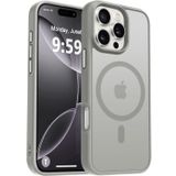 URUCHI Güçlü Manyetik Telefon Kılıfı, [Mag-Safe ile Uyumlu] [Askeri Düzey Düşme Koruması] [Güçlü Silikon Kenarlar] İnce Yarı Saydam Mat Koruyucu Kılıf (Gri, iPhone 15 Pro 6,1 inç)