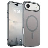 URUCHI Güçlü Manyetik Telefon Kılıfı, [Mag-Safe ile Uyumlu] [Askeri Düzey Düşme Koruması] [Güçlü Silikon Kenarlar] İnce Yarı Saydam Mat Koruyucu Kılıf (Gri, iPhone 17 Air)