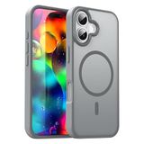 URUCHI Güçlü Manyetik Telefon Kılıfı, [Mag-Safe ile Uyumlu] [Askeri Düzey Düşme Koruması] [Güçlü Silikon Kenarlar] İnce Yarı Saydam Mat Koruyucu Kılıf (Gri, iPhone 17)