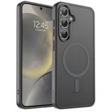 URUCHI Güçlü Manyetik Telefon Kılıfı, [Mag-Safe ile Uyumlu] [Askeri Düzey Düşme Koruması] [Güçlü Silikon Kenarlar] İnce Yarı Saydam Mat Koruyucu Kılıf (Gri, Samsung S26)