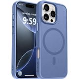 URUCHI Güçlü Manyetik Telefon Kılıfı, [Mag-Safe ile Uyumlu] [Askeri Düzey Düşme Koruması] [Güçlü Silikon Kenarlar] İnce Yarı Saydam Mat Koruyucu Kılıf (İndigo Mavi, iPhone 15 Pro)