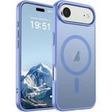 URUCHI Güçlü Manyetik Telefon Kılıfı, [Mag-Safe ile Uyumlu] [Askeri Düzey Düşme Koruması] [Güçlü Silikon Kenarlar] İnce Yarı Saydam Mat Koruyucu Kılıf (İndigo Mavi, iPhone 17 Air)