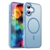 URUCHI Güçlü Manyetik Telefon Kılıfı, [Mag-Safe ile Uyumlu] [Askeri Düzey Düşme Koruması] [Güçlü Silikon Kenarlar] İnce Yarı Saydam Mat Koruyucu Kılıf (İndigo Mavi, iPhone 17)