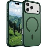 URUCHI Güçlü Manyetik Telefon Kılıfı, [Mag-Safe ile Uyumlu] [Askeri Düzey Düşme Koruması] [Güçlü Silikon Kenarlar] İnce Yarı Saydam Mat Koruyucu Kılıf (Koyu Yeşil, iPhone 17 Pro Max)