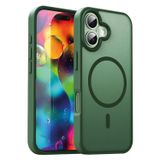 URUCHI Güçlü Manyetik Telefon Kılıfı, [Mag-Safe ile Uyumlu] [Askeri Düzey Düşme Koruması] [Güçlü Silikon Kenarlar] İnce Yarı Saydam Mat Koruyucu Kılıf (Koyu Yeşil, iPhone 17)