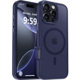 URUCHI Güçlü Manyetik Telefon Kılıfı, [Mag-Safe ile Uyumlu] [Askeri Düzey Düşme Koruması] [Güçlü Silikon Kenarlar] İnce Yarı Saydam Mat Koruyucu Kılıf (Lacivert, iPhone 15 Pro Max 6,7 inç)
