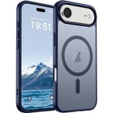 URUCHI Güçlü Manyetik Telefon Kılıfı, [Mag-Safe ile Uyumlu] [Askeri Düzey Düşme Koruması] [Güçlü Silikon Kenarlar] İnce Yarı Saydam Mat Koruyucu Kılıf (Lacivert, iPhone 17 Air)