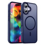 URUCHI Güçlü Manyetik Telefon Kılıfı, [Mag-Safe ile Uyumlu] [Askeri Düzey Düşme Koruması] [Güçlü Silikon Kenarlar] İnce Yarı Saydam Mat Koruyucu Kılıf (Lacivert, iPhone 17)