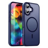 URUCHI Güçlü Manyetik Telefon Kılıfı, [Mag-Safe ile Uyumlu] [Askeri Düzey Düşme Koruması] [Güçlü Silikon Kenarlar] İnce Yarı Saydam Mat Koruyucu Kılıf (Lacivert, iPhone 17)