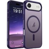 URUCHI Güçlü Manyetik Telefon Kılıfı, [Mag-Safe ile Uyumlu] [Askeri Düzey Düşme Koruması] [Güçlü Silikon Kenarlar] İnce Yarı Saydam Mat Koruyucu Kılıf (Mor, iPhone 17 Air)