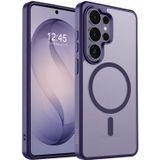 URUCHI Güçlü Manyetik Telefon Kılıfı, [Mag-Safe ile Uyumlu] [Askeri Düzey Düşme Koruması] [Güçlü Silikon Kenarlar] İnce Yarı Saydam Mat Koruyucu Kılıf (Mor, Samsung S26 Ultra)