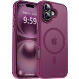 URUCHI Güçlü Manyetik Telefon Kılıfı, [Mag-Safe ile Uyumlu] [Askeri Düzey Düşme Koruması] [Güçlü Silikon Kenarlar] İnce Yarı Saydam Mat Koruyucu Kılıf (Mürdüm, iPhone 16 6,1 inç)
