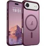 URUCHI Güçlü Manyetik Telefon Kılıfı, [Mag-Safe ile Uyumlu] [Askeri Düzey Düşme Koruması] [Güçlü Silikon Kenarlar] İnce Yarı Saydam Mat Koruyucu Kılıf (Mürdüm, iPhone 17 Air)